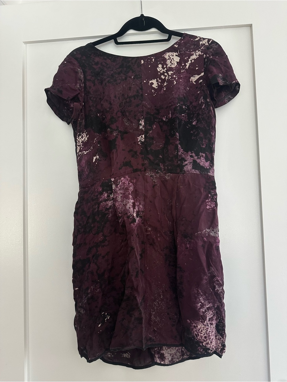 rag & bone Purple Tie-Dye Short Sleeve Dress